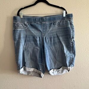 No Boundaries Blue Jean Shorts with Elastic Waistband